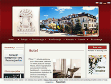 Tablet Screenshot of hotelarkadia.pl